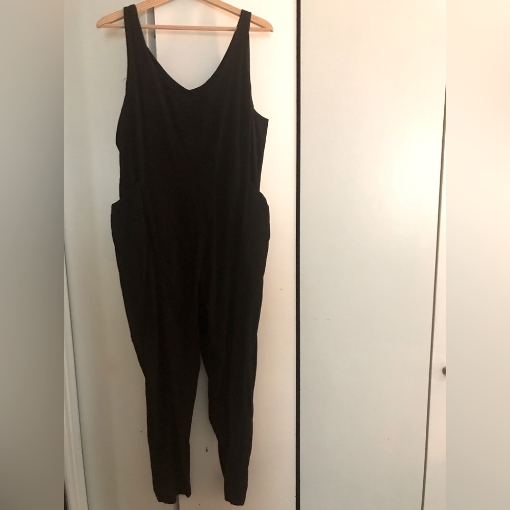 Black Jumpsuit With Deep Side Pockets